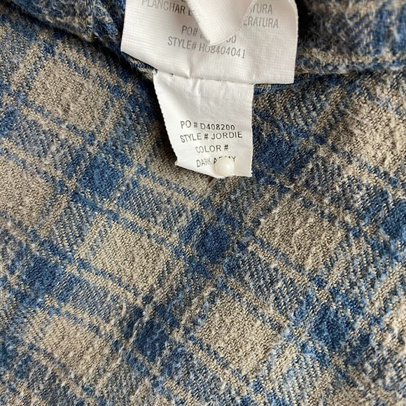 Oneill Button-Up Shirt Mens M Medium Multicolor Flannel Plaid Long Sleeve Pocket - Picture 15 of 16